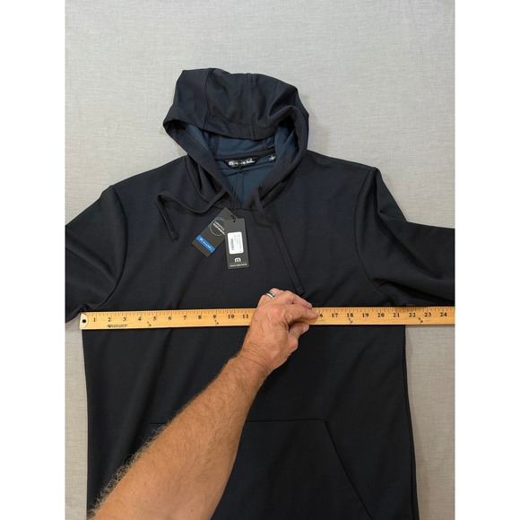 Travis Mathew Mens Pullover Hoodie Black Long Sleeve Kangaroo Pocket Size L - Picture 6 of 8
